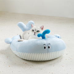 Whale-Shaped Cooling Pet Bed