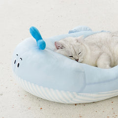 Whale-Shaped Cooling Pet Bed