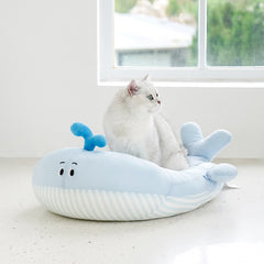 Whale-Shaped Cooling Pet Bed