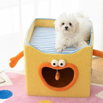 ZEZE Laugh Box Double-Layer Foldable Polyester Cat House