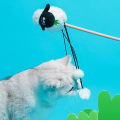 Suffolk Sheep Teaser Wand for Cats