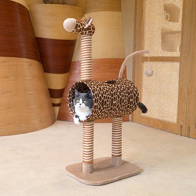 Giraffe Tree with tunnel & Scratcher Cat Furniture