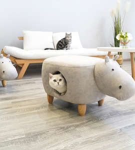 ZEZE Baby Rhinos Soft Footstool Cat House