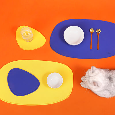 ZEZE Pet silicone placemats with waterproof and spillproof, Dog & Cat