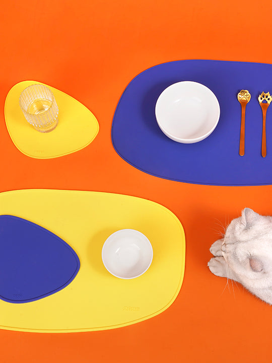 ZEZE Pet silicone placemats with waterproof and spillproof, Dog & Cat