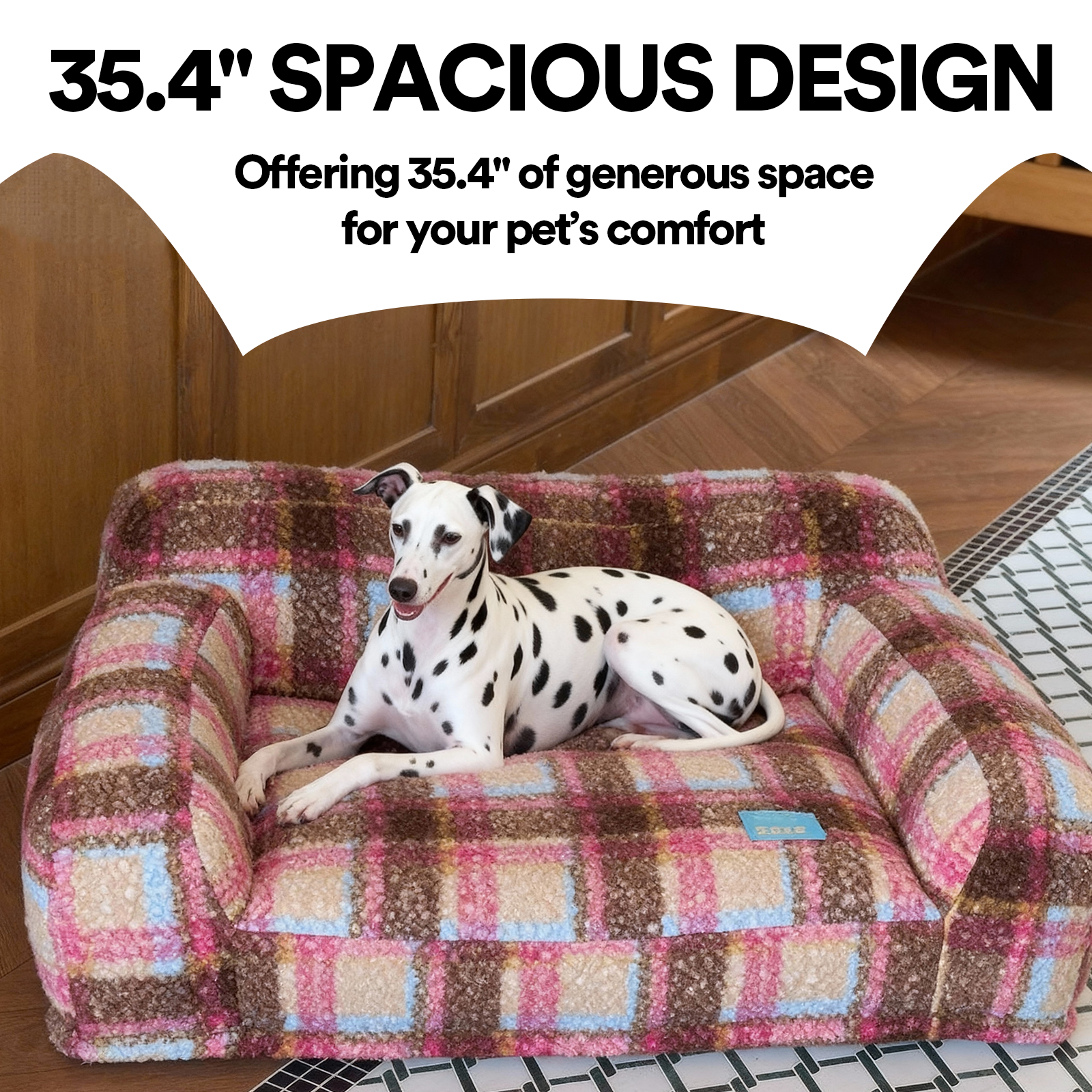 zeze Vintage Furniture Style Sofa Pet Bed– Mondrian / Pink Plus zeze Vintage Furniture Style Sofa Pet Bed– Mondrian / Pink Plus