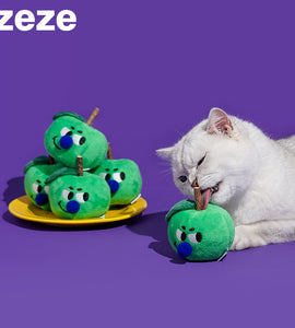 Green Apple Cat Chew Toy with Matatabi stick