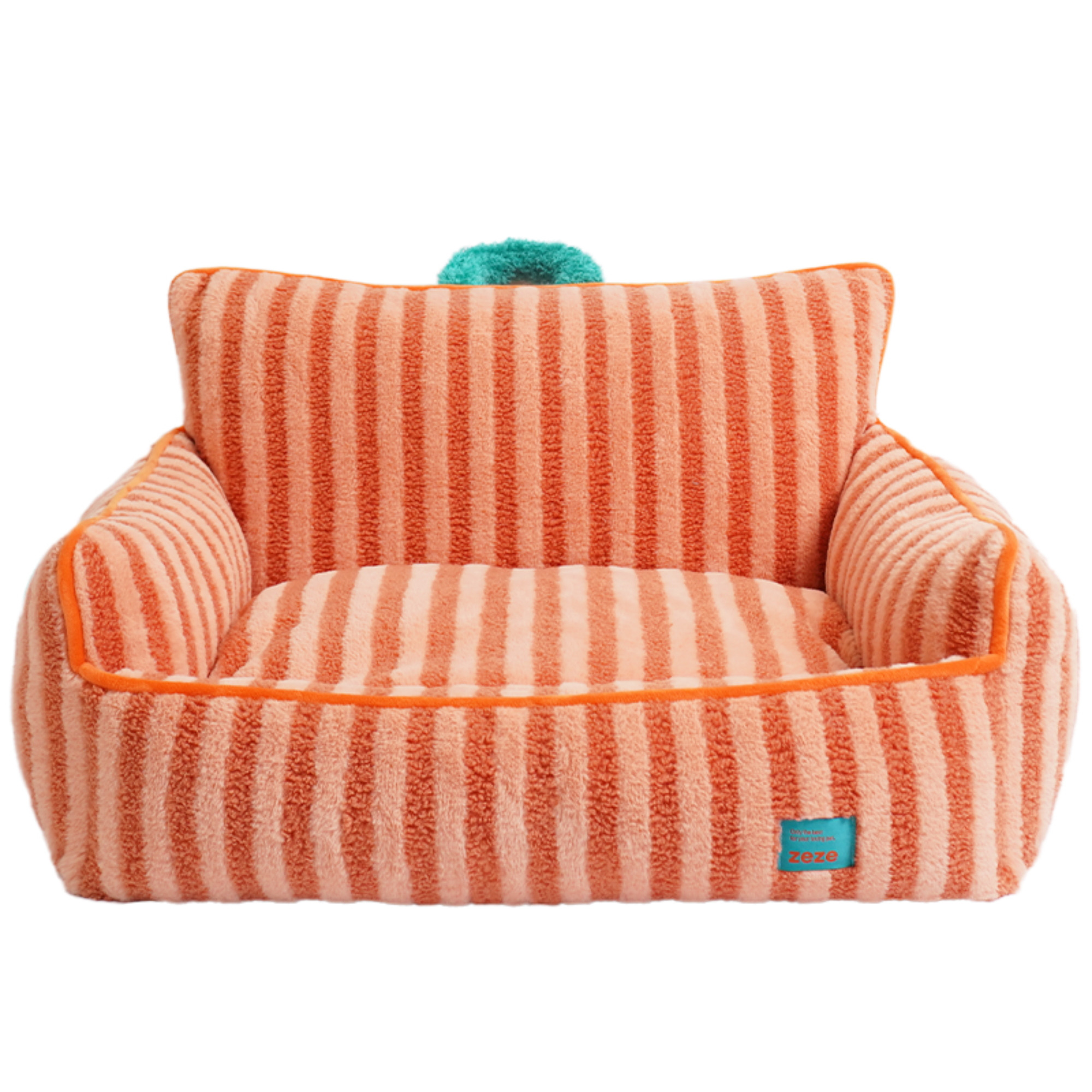 ZEZE Striped Furniture Style Sofa Cat Bed