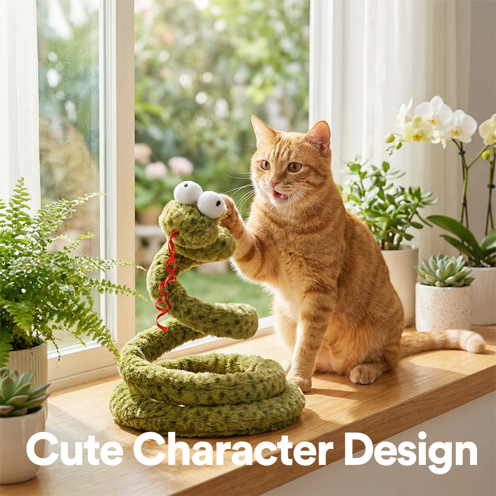 ZEZE Forest Snake Spring Interactive Cat Toy