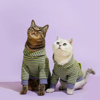 Striped Hooded Pet Hoodie