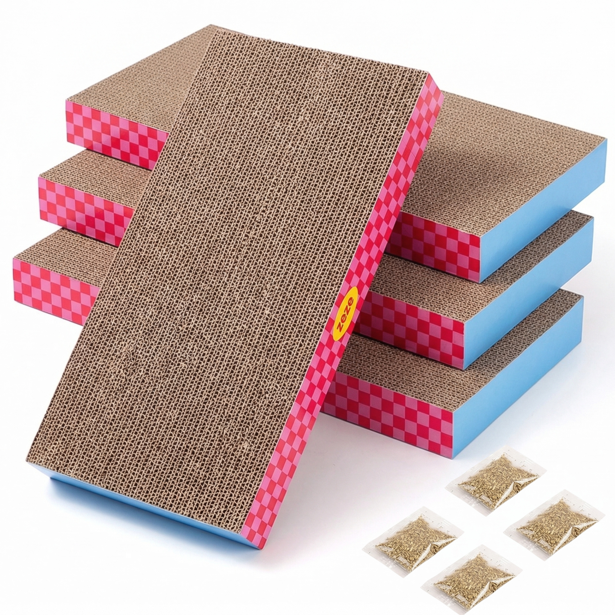 Neon Sweetheart Cat Scratcher - 4 Pack