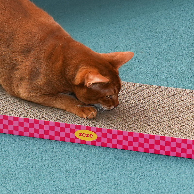 ZEZE Neon Sweetheart 1.6-in Cardboard Paper Cat Toy Scratcher