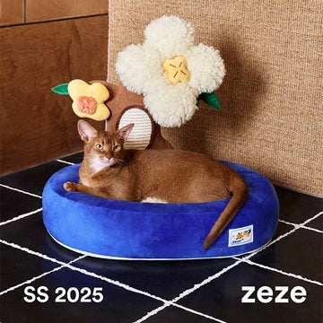 ZEZE Golden "Precious" Potted Plant Pet Bed