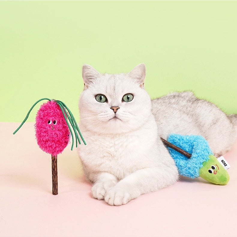 ZEZE Catnip Chew Stick Toy - Blue Taro Leaf