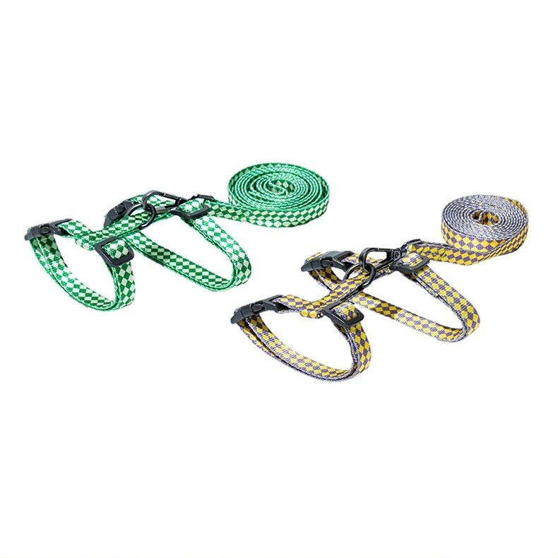 ZEZE Plaid Pet Leash - Green