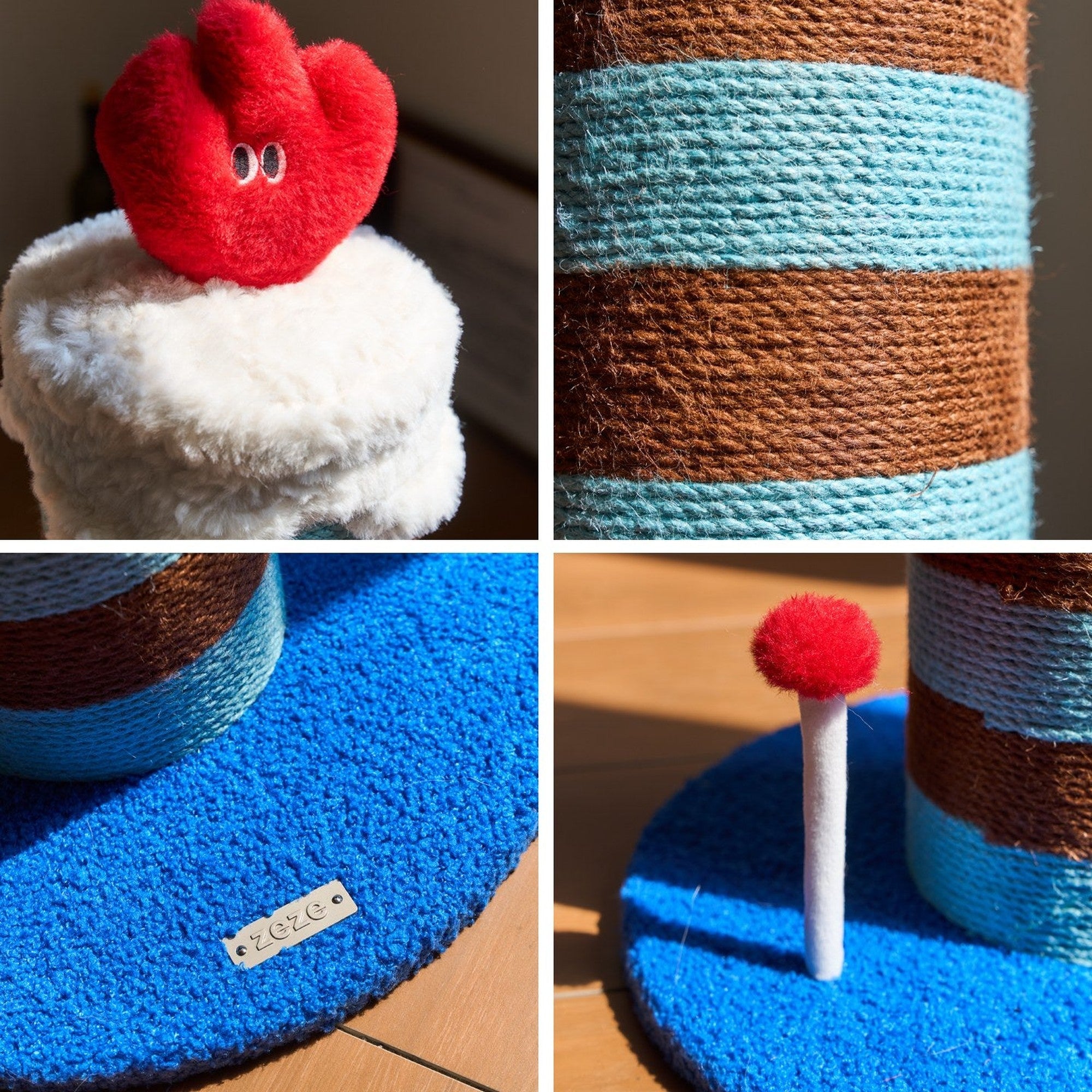 ZEZE Birthday Candle Scratching Post - Sea Salt