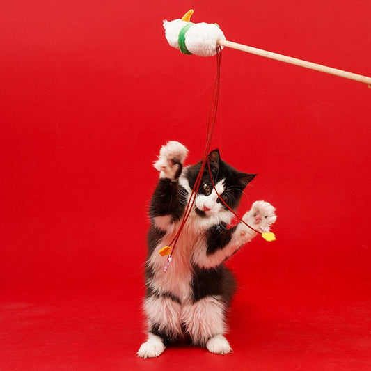 ZEZE Christmas Cat Teaser Wand - Snowman