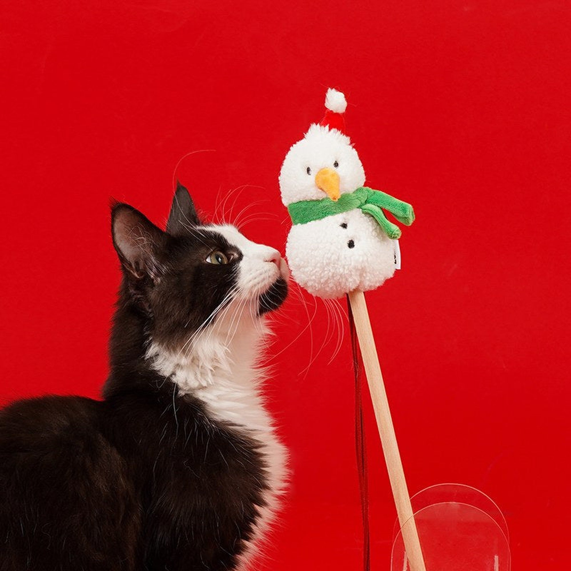 ZEZE Christmas Cat Teaser Wand - Snowman