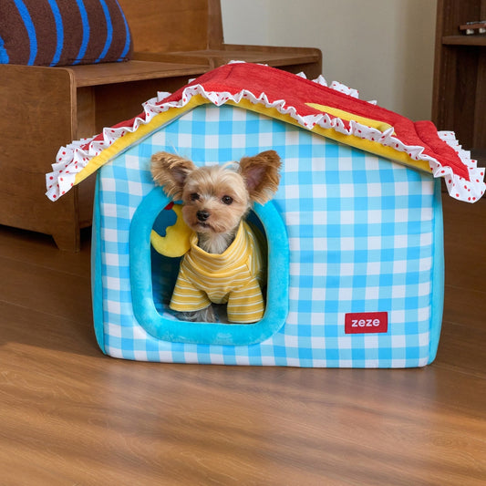 ZEZE Cottage Pet House - Berry Soda