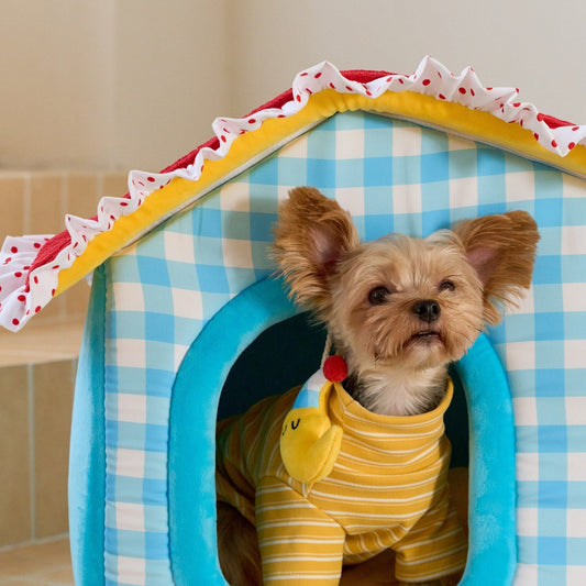 ZEZE Cottage Pet House - Berry Soda