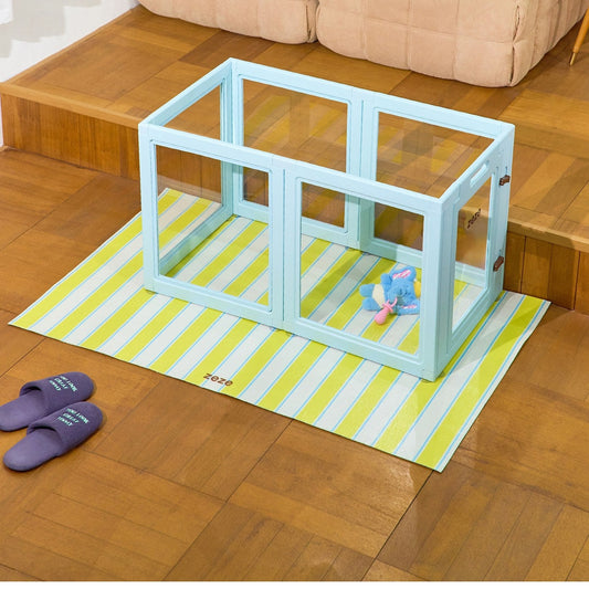 ZEZE Cuttable Pet Floor Mat - Lemon Stripe