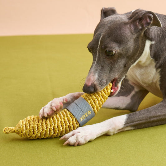 ZEZE Fruit & Veggie Rope Toy - Spotty Banana