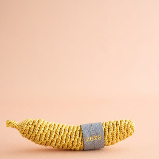 ZEZE Fruit & Veggie Rope Toy - Spotty Banana
