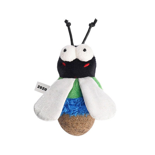 ZEZE Green Fly catnip cat toy on white background