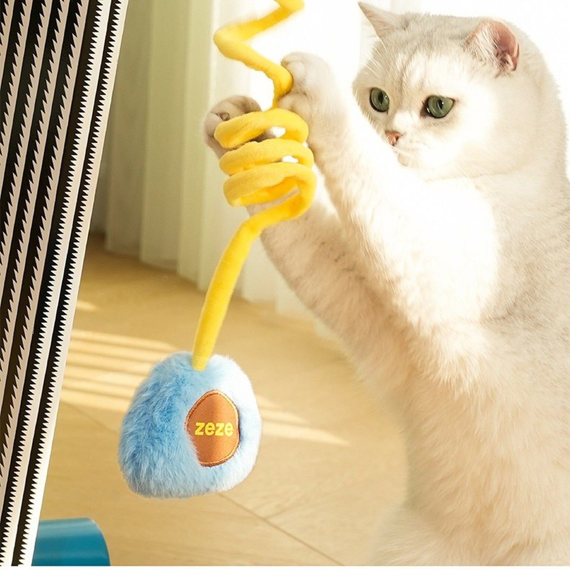 ZEZE Hotline Phone Pet Pillow - Blue & Yellow