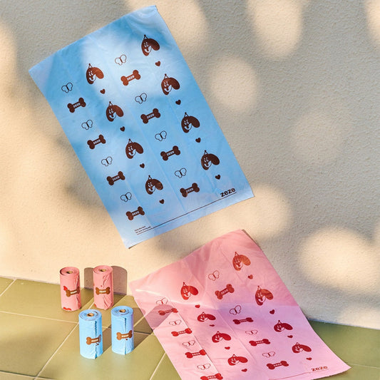 ZEZE Lavender-Scented Poop Bags - Blue
