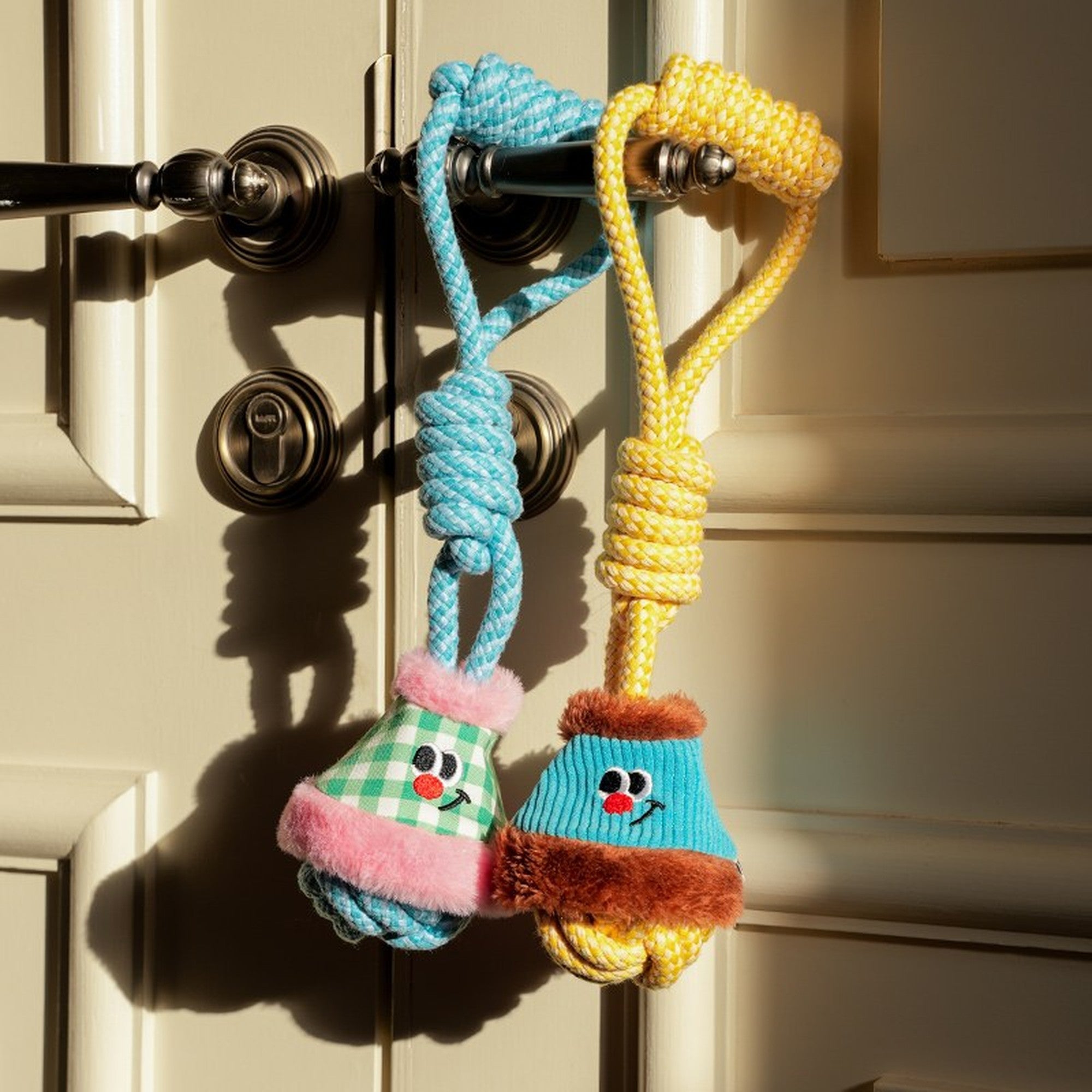 ZEZE Little Lantern Rope Dog Toy - Blue & Yellow