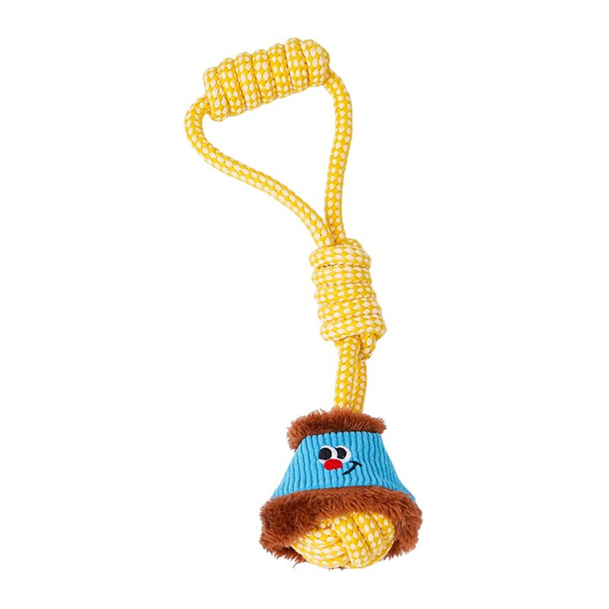 ZEZE Little Lantern Rope Dog Toy - Blue & Yellow