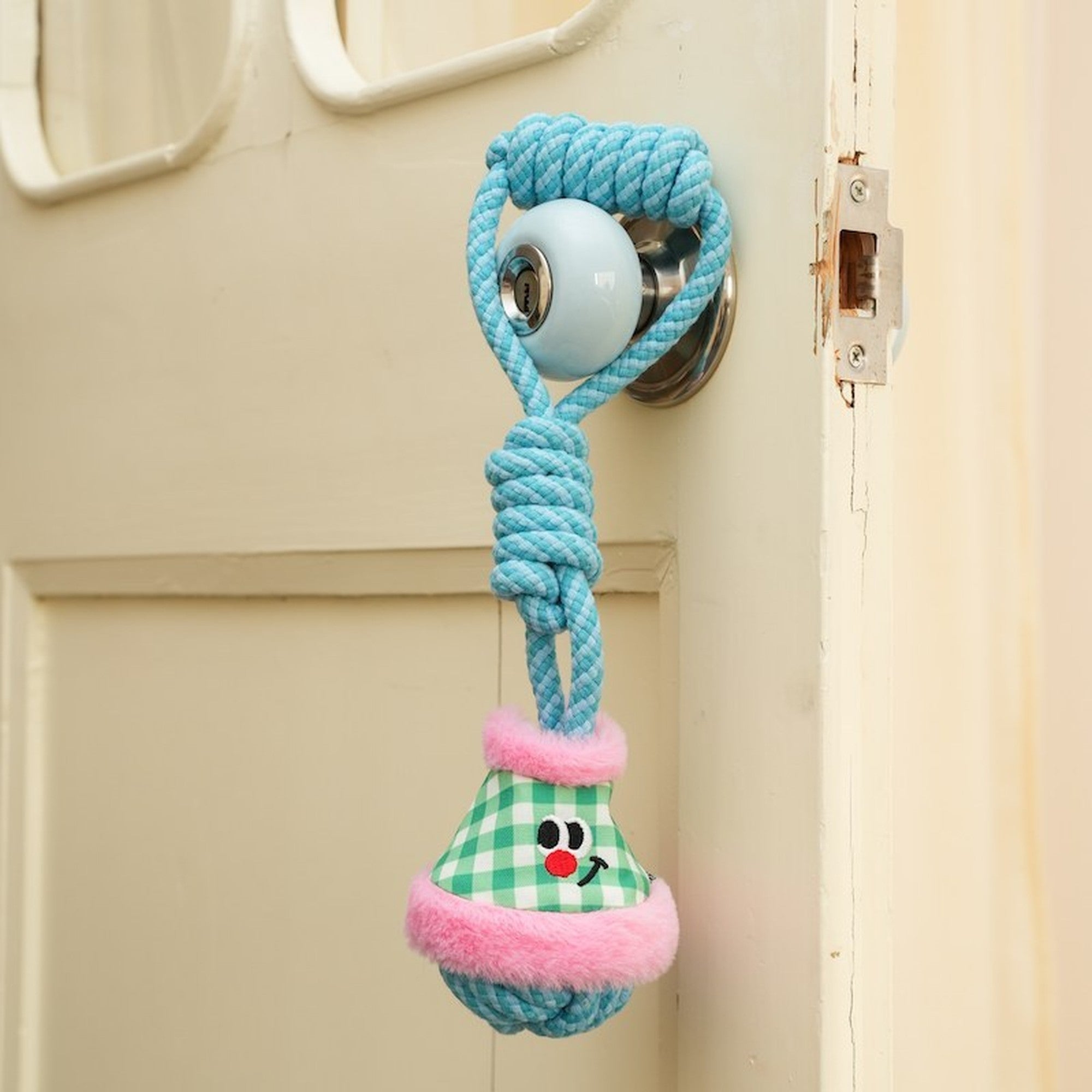 ZEZE Little Lantern Rope Dog Toy - Pink & Green