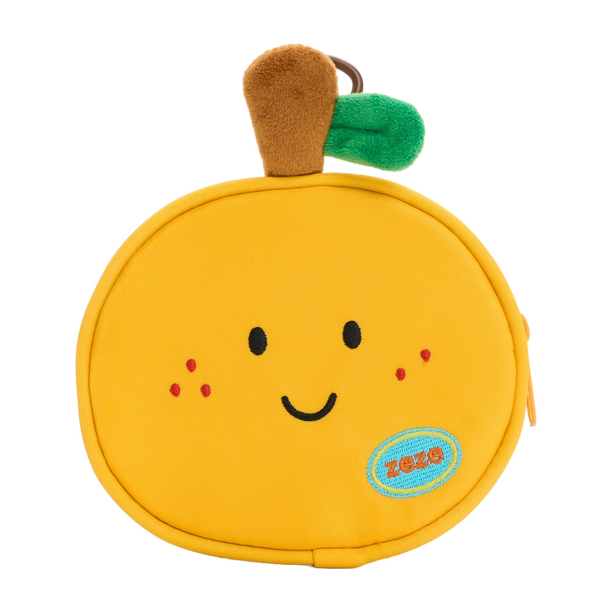 ZEZE smiley tangerine zip pouch for waste bags