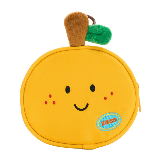 ZEZE smiley tangerine zip pouch for waste bags