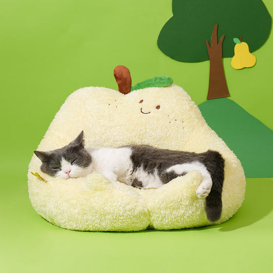 ZEZE pear shaped pet sofa bed with cat