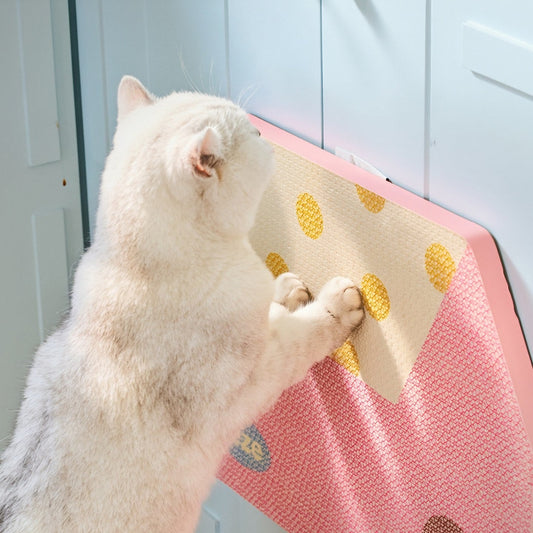 ZEZE Polka Dot House Cat Scratcher - Pink Cottage