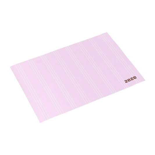 ZEZE Striped Pet Food Mat - Strawberry Cream