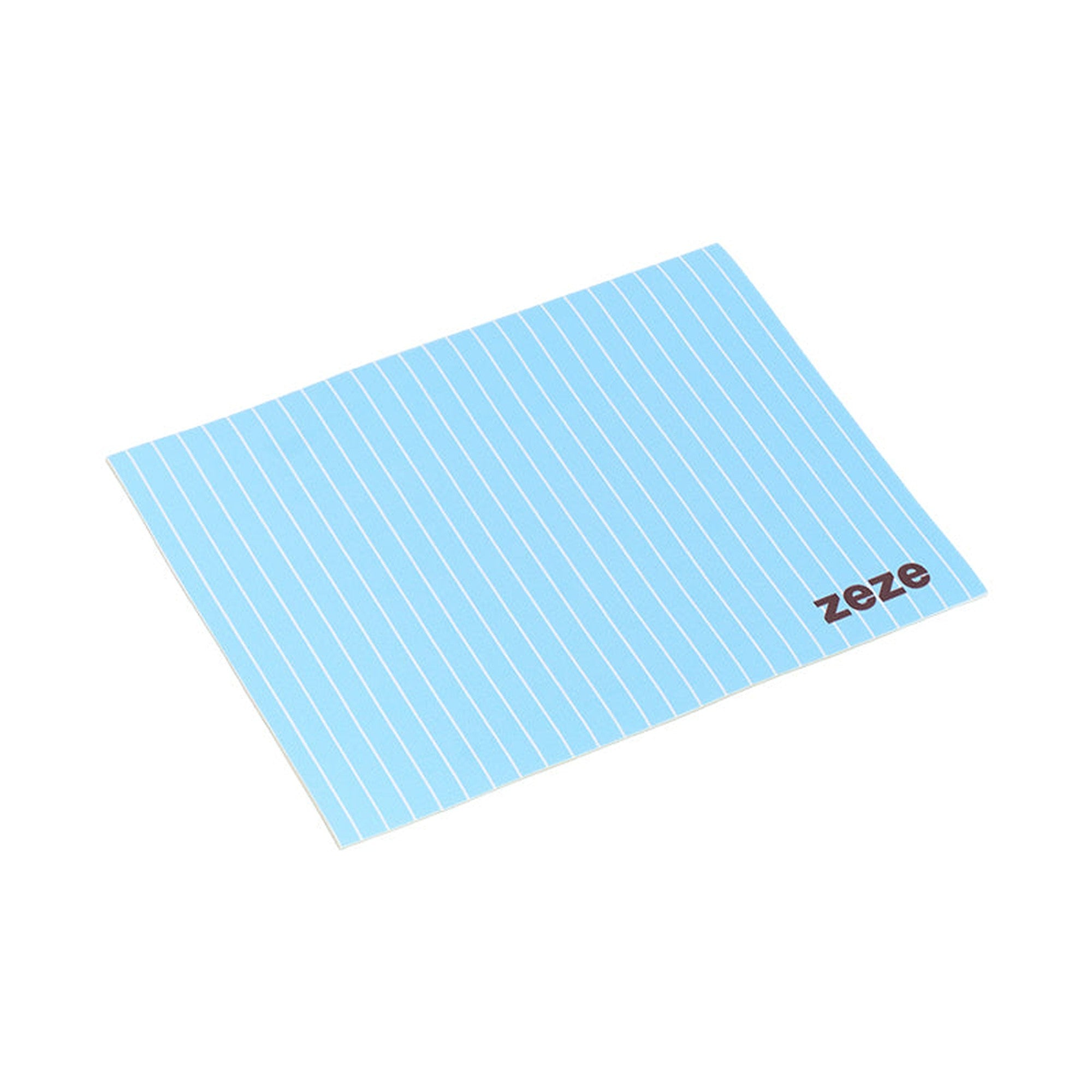 ZEZE Striped Pet Food Mat - Sea Salt Cream