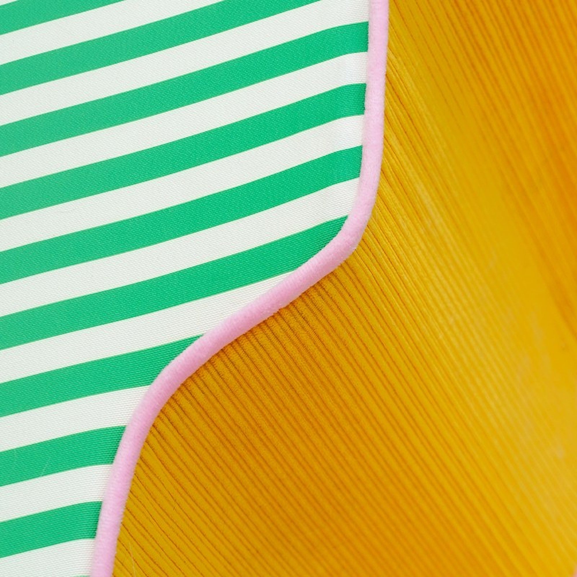 ZEZE Wave Pet Stairs - 3-Step, Green Stripe & Mango